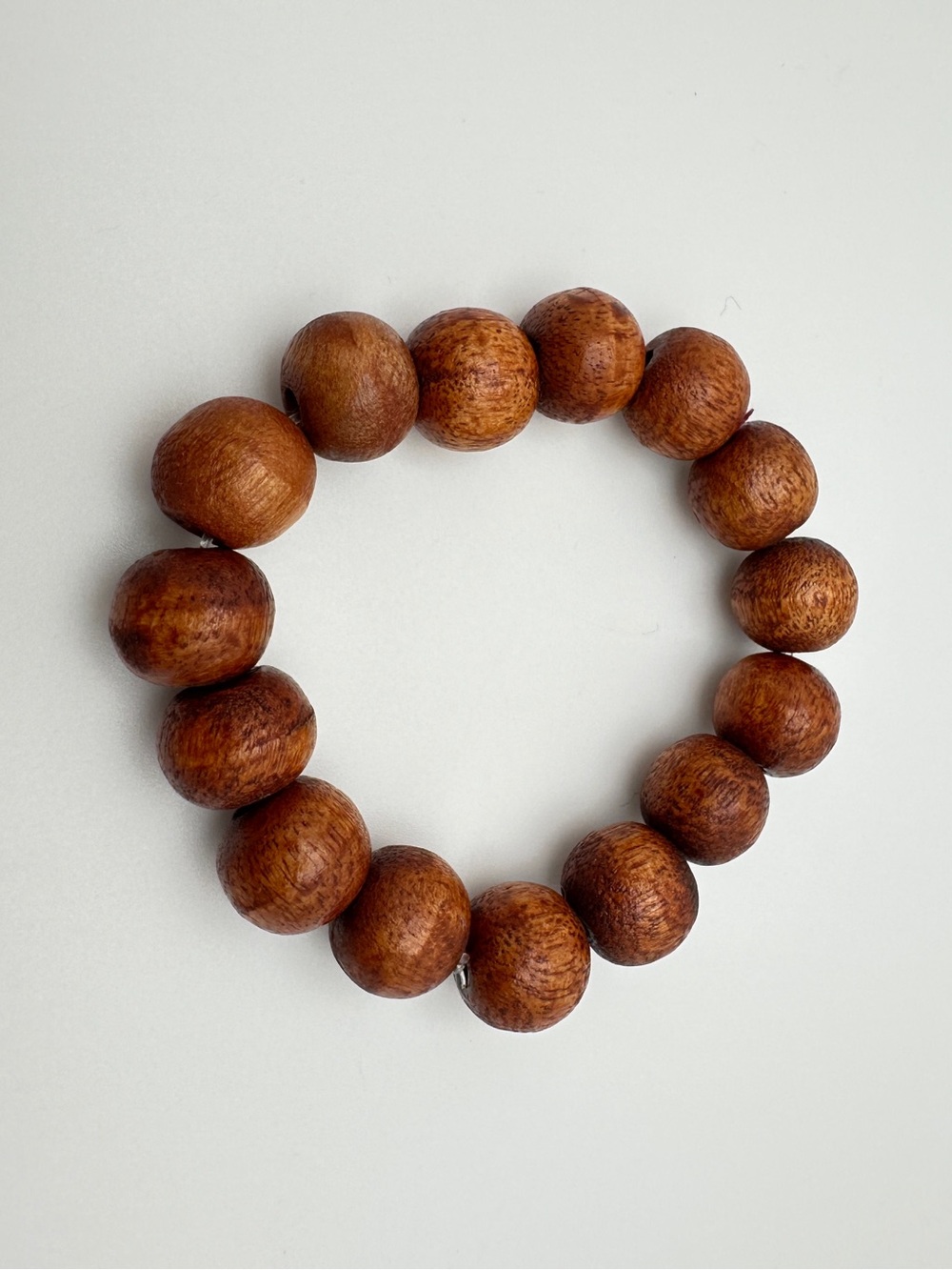 Wood Bead Bracelet - Warm Brown - Picture 4 of 5